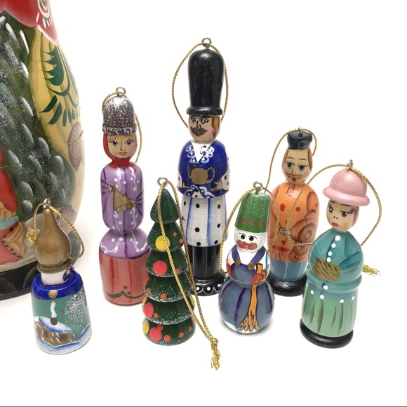 Russian Matryoshka Doll With Christmas Ornaments - Picture 4 of 8